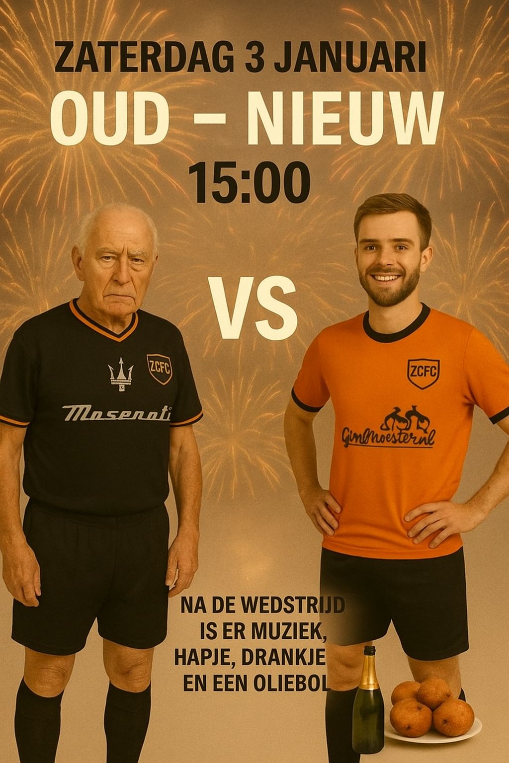 Zaterdag 3 januari: wedstrijd oud tegen nieuw!