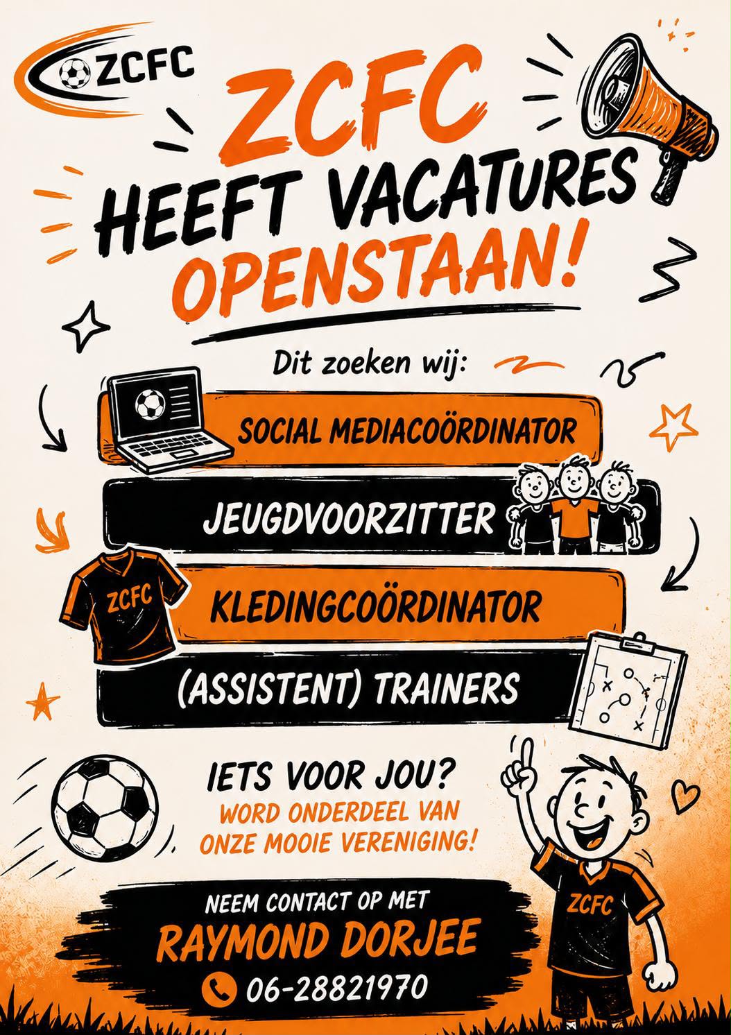 Overzicht openstaande vacatures ZCFC